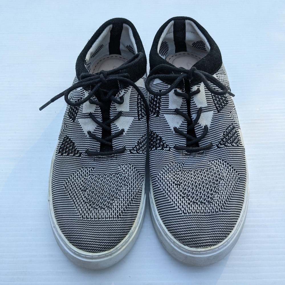CLARKS Somerset "Glove Glitter" tribal canvas sneakers Size 9.5 Women's - Picture 7 of 13